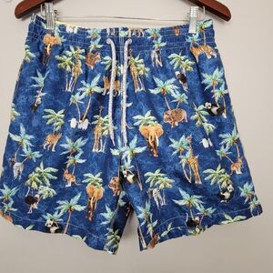 Michael's Swimwear Safari Animal Elephant Tiger Panda Zebra Swim Trunks XL